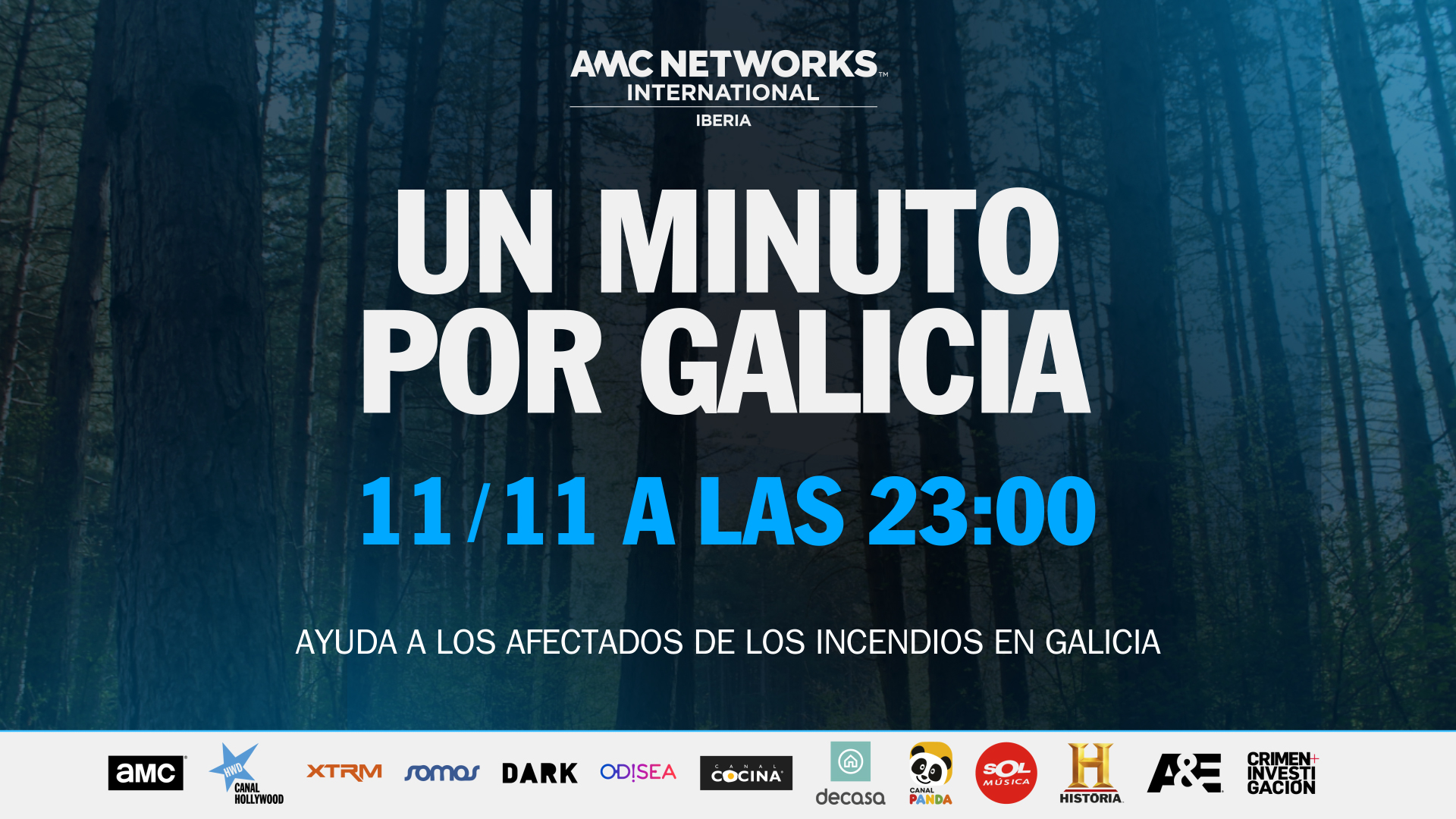 AMC Networks International Iberia lanza la campaña solidaria «Un minuto por Galicia»